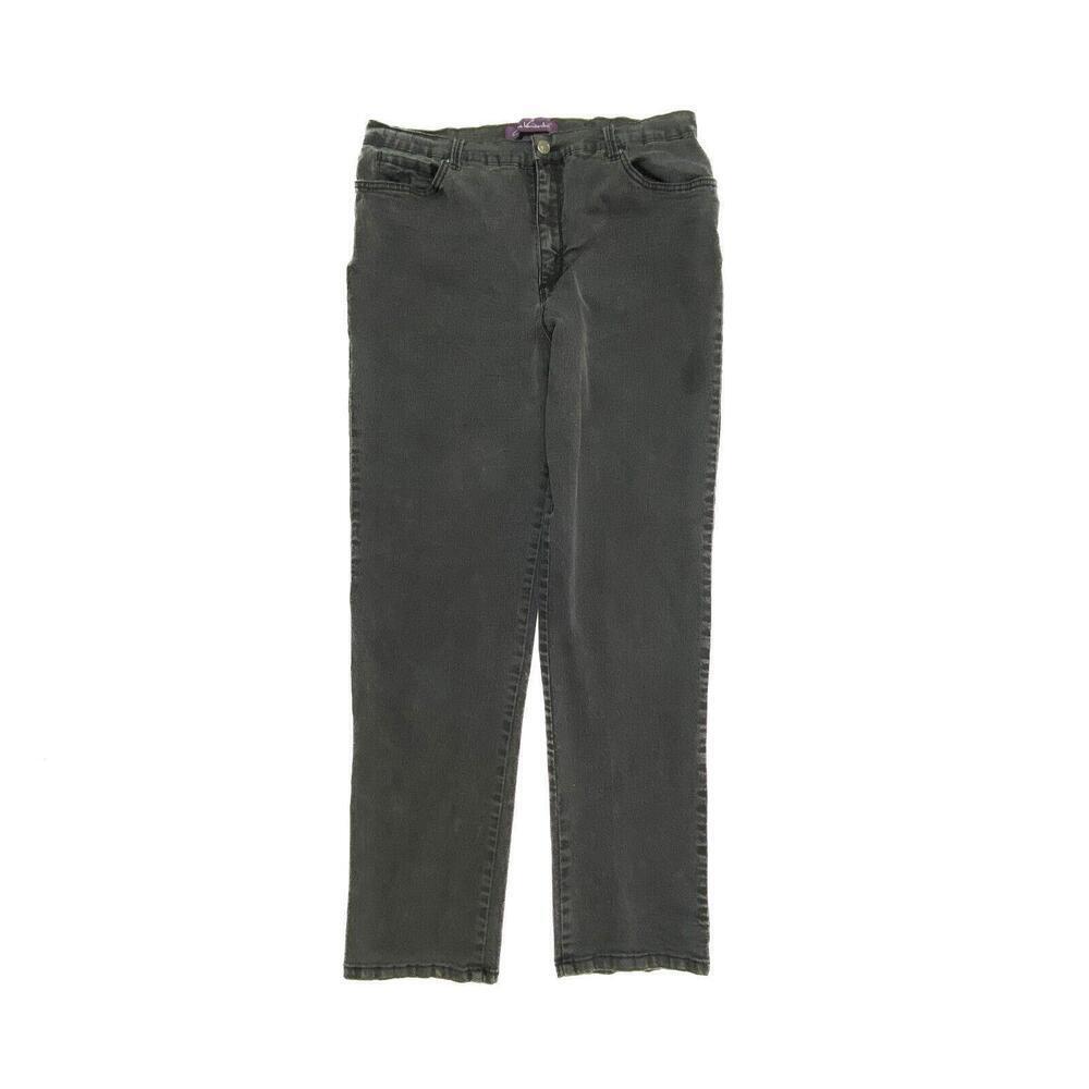 Gloria Vanderbilt Amanda Straight Leg Women's size 16 Black Denim jeans